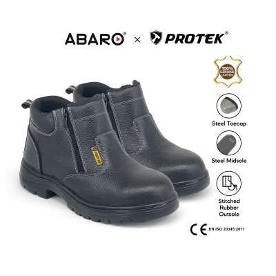 Ankle | Mid Cut Men Safety Boots Shoes SFA755A4-E Black PROTEK